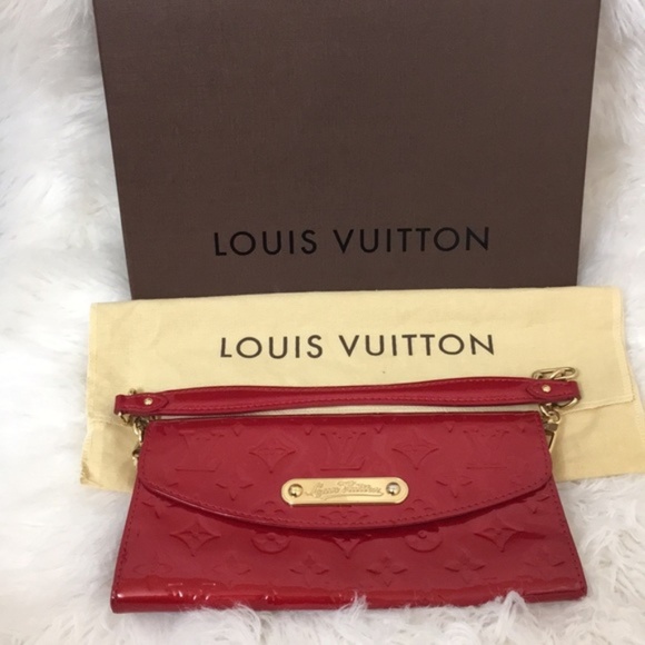 Authentic LOUIS Vuitton sunset vernis red bag